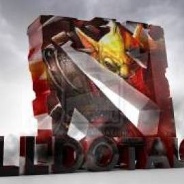 Dota 2 Logo 3D Bounty Hunter