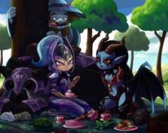 Storm Spirit, Luna and Qeen of Pain